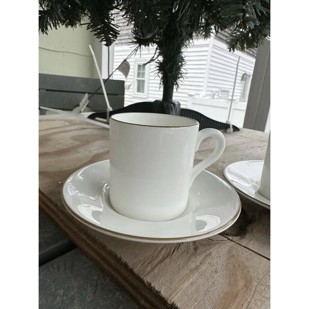 2 Vintage Bone‎ China Coalport MADE IN ENGLAND TIFFANY & CO CUP AND SAUCER
